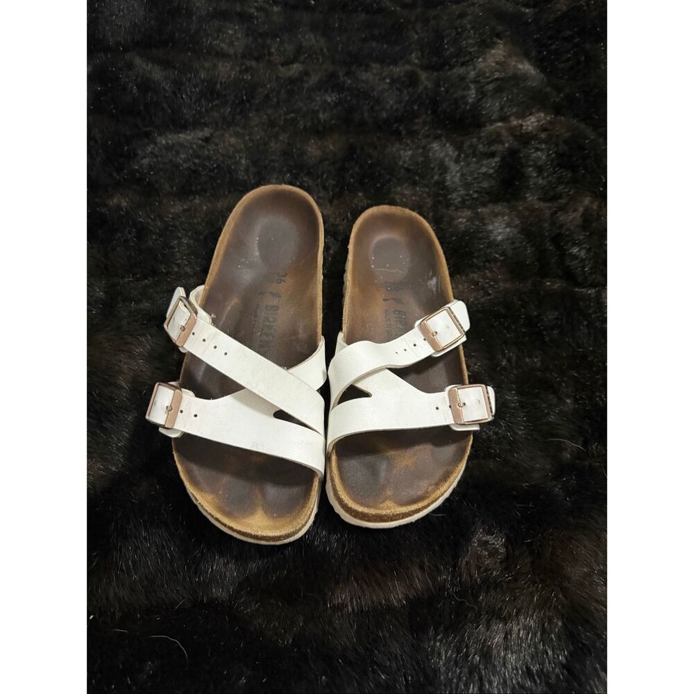 Birkenstock Yao Sandals White Double Buckle 36 5.5 shoes comfort